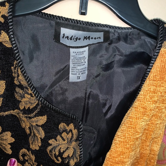 Indigo moon Anthropologie cardigan patchwork coat - Picture 2 of 7